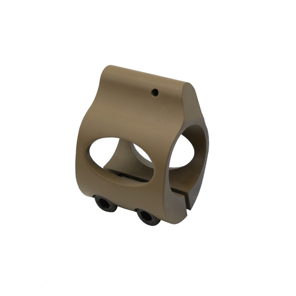 .750 Low Profile Steel Gas Block with CLAMP-ON - Cerakote FDE